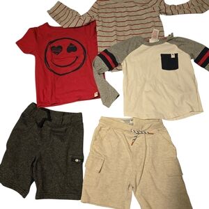 Kids' Clothing Set with Graphic Tee, Long Sleeves and Shorts